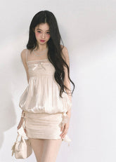 Cream Roll-Inspired Summer Dress Set